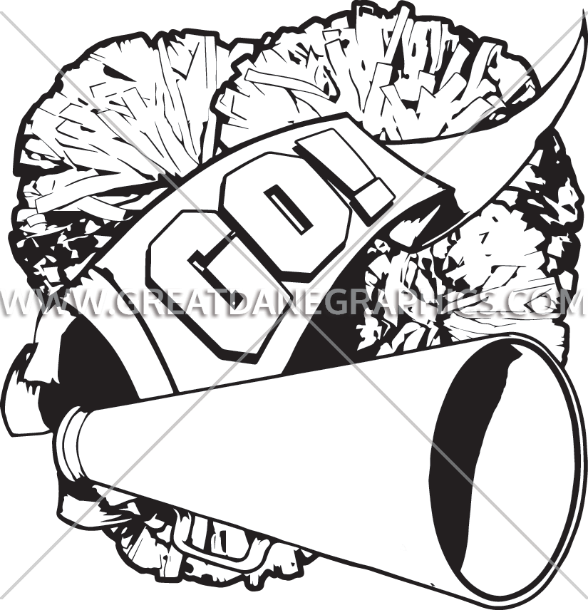 Cheer Horn - Cheer Horn With Poms (825x856), Png Download