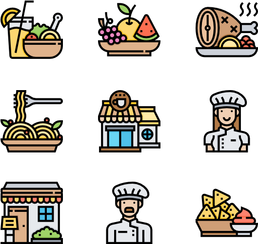 Restaurant - Human Icon Color Png (600x564), Png Download