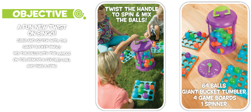 Twist Bucketbingo Productobjective Time Games, Bingo, - Educational Toy (872x408), Png Download