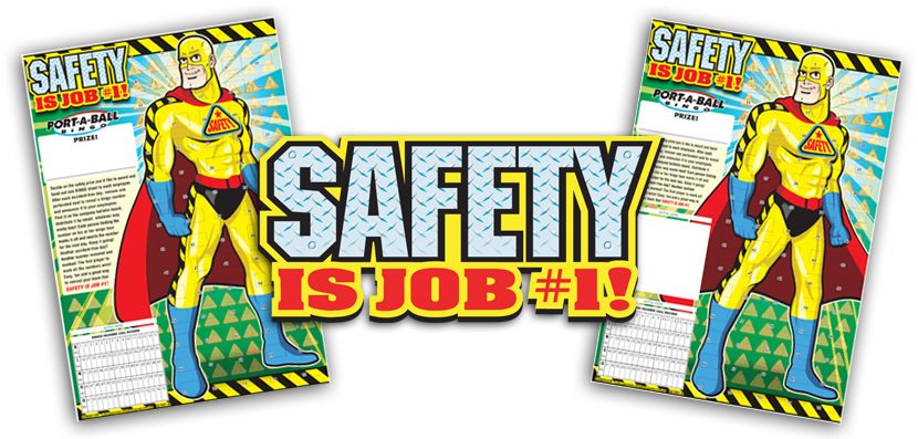 Safety Bingo - Cartoon (877x397), Png Download
