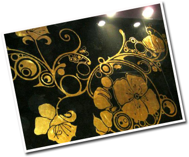 Gold Leaf Gilding - Floral Design (960x350), Png Download