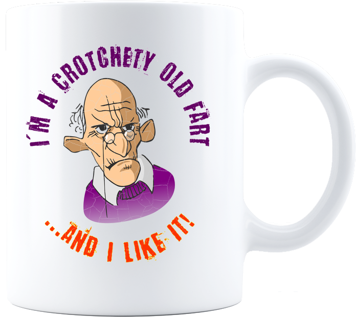 Crotchety Old Fart Coffee Mug - Tatti Jokes (700x700), Png Download