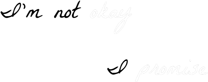 My Chemical Romance // I'm Not Okay (please - Calligraphy (1280x1280), Png Download
