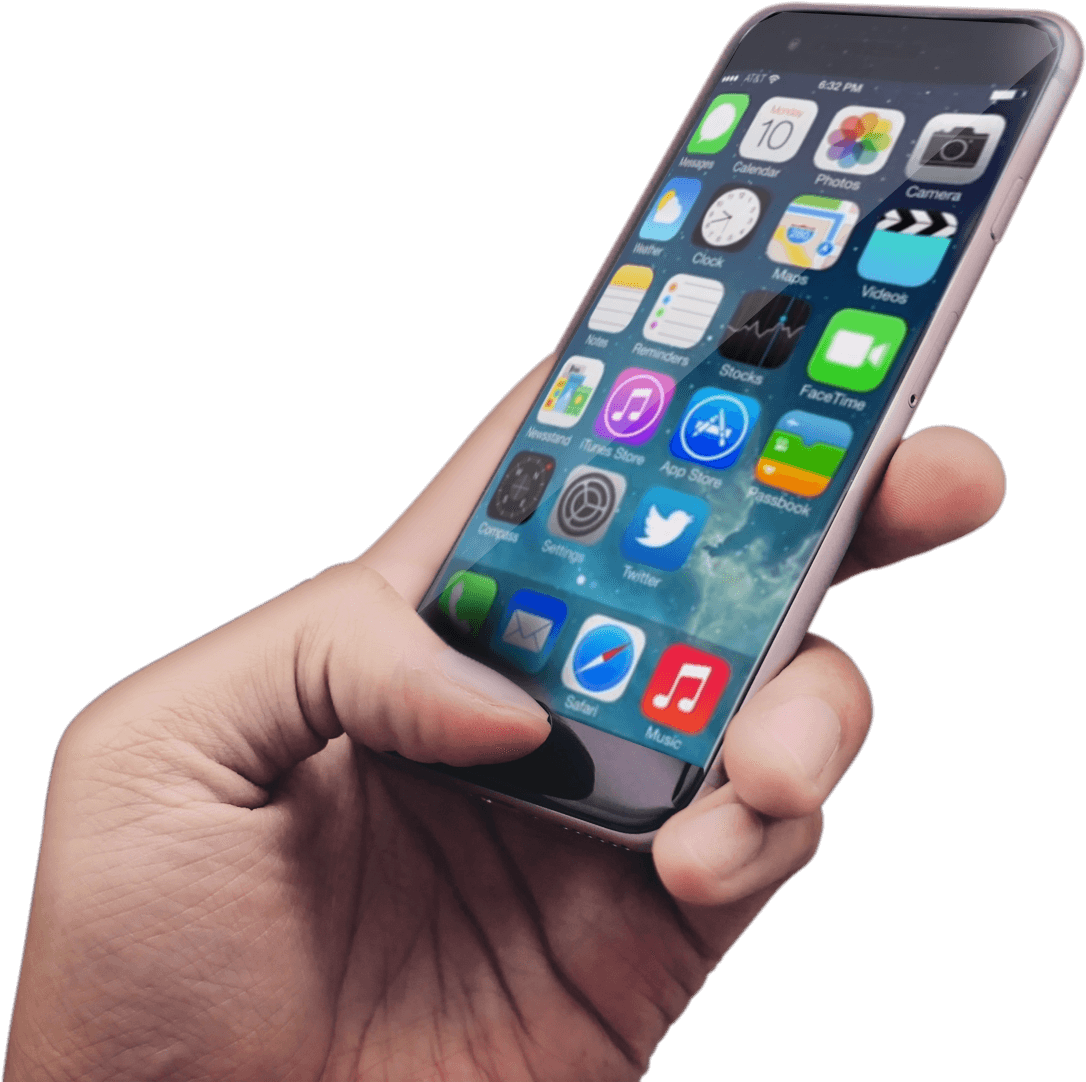 Iphone 6 Tenuto In Mano - Iphone (1920x1100), Png Download