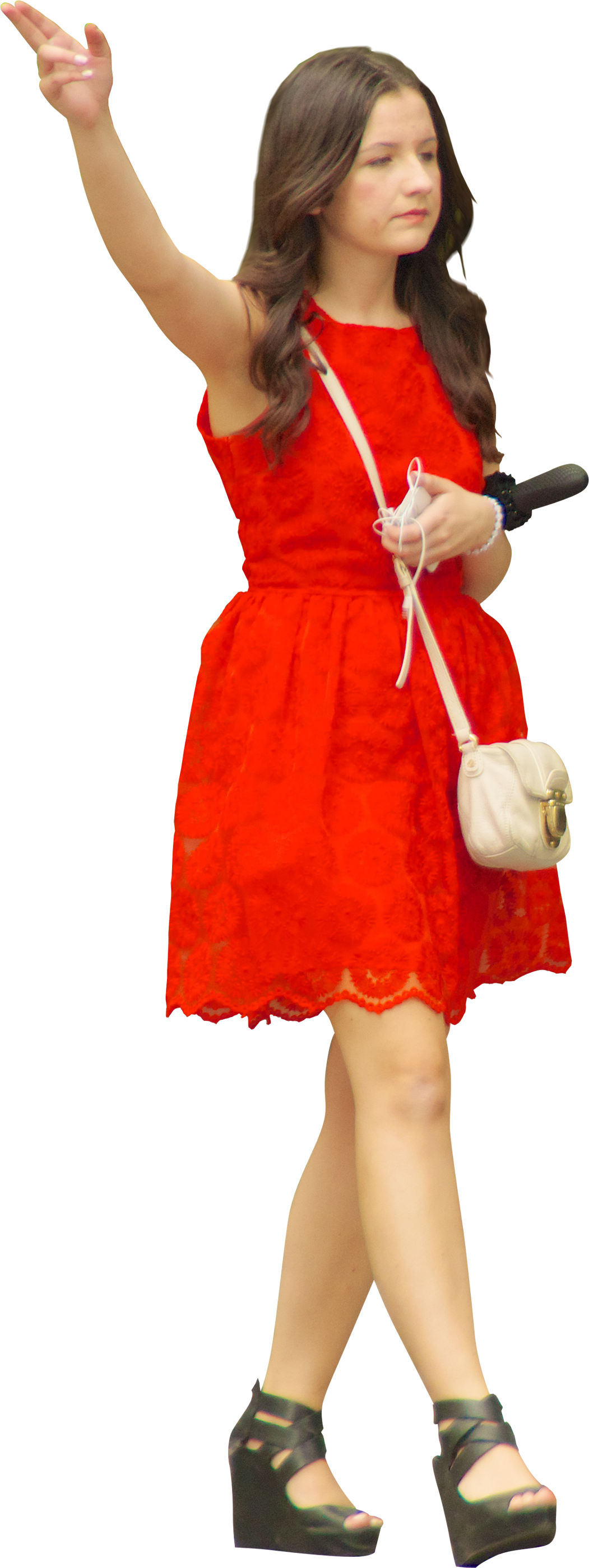 Download - Nina Levantando La Mano (1051x2800), Png Download