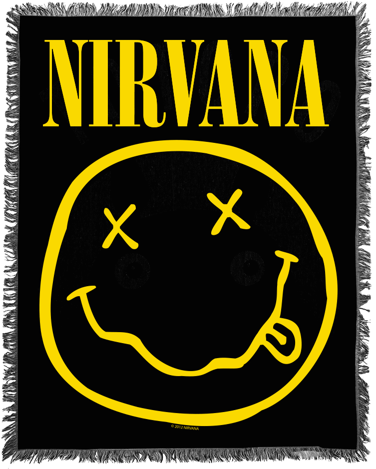 Smiley Woven Blanket - Nirvana Posters (1200x1200), Png Download