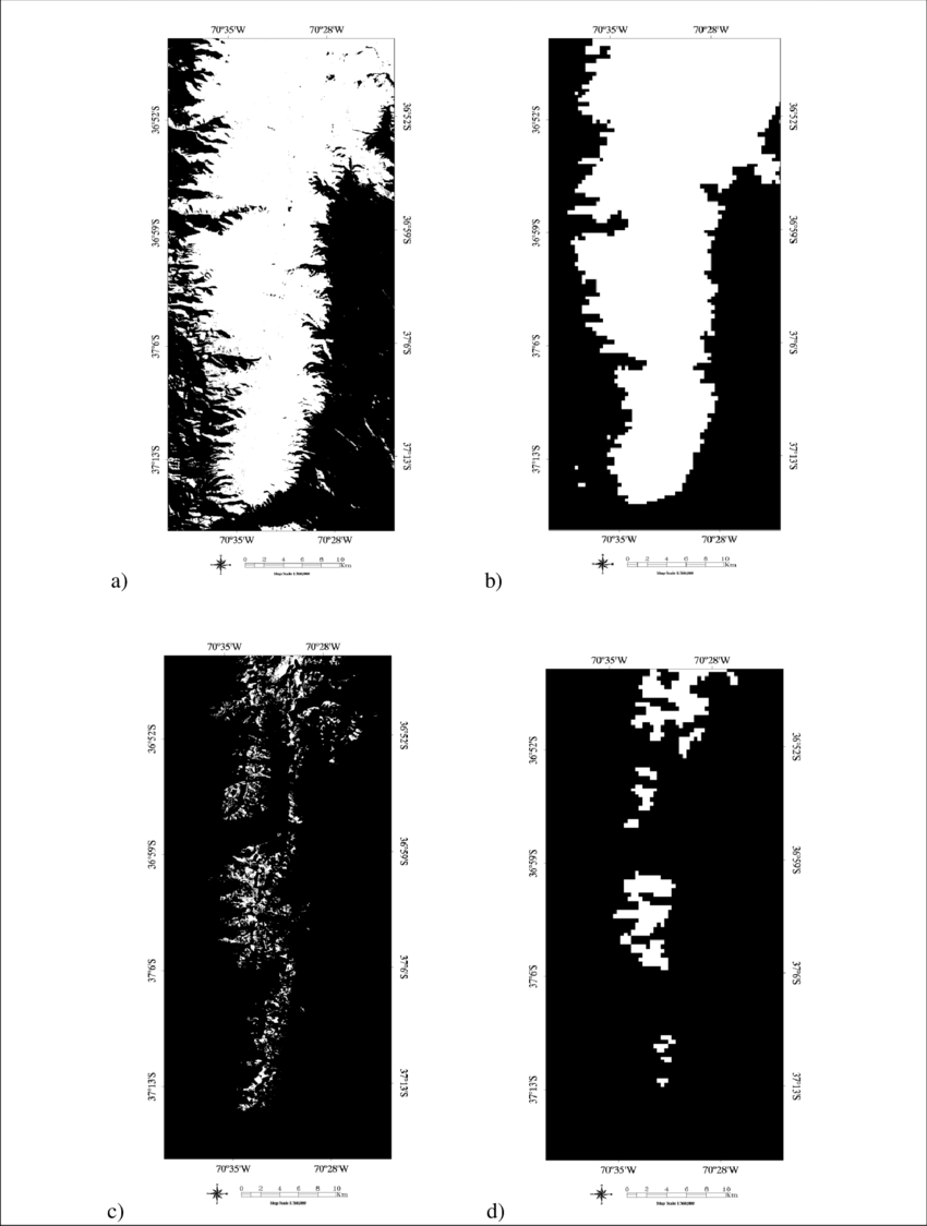 Área Cubierta De Nieve Obtenida Del Landsat 7 Etm Y - Monochrome (850x1124), Png Download