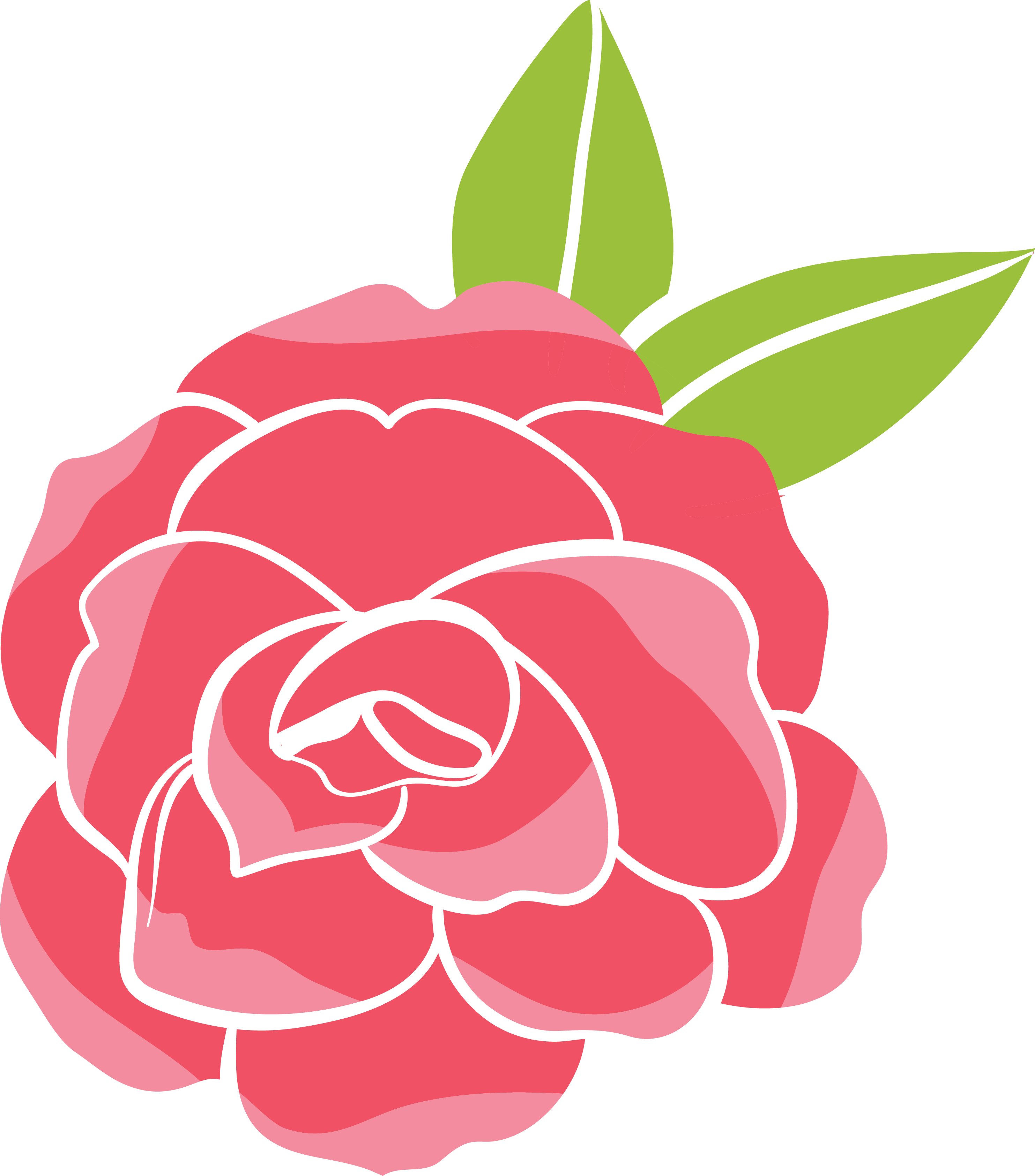 Flores Animadas Png - Rose Png Cartoon (2966x3371), Png Download