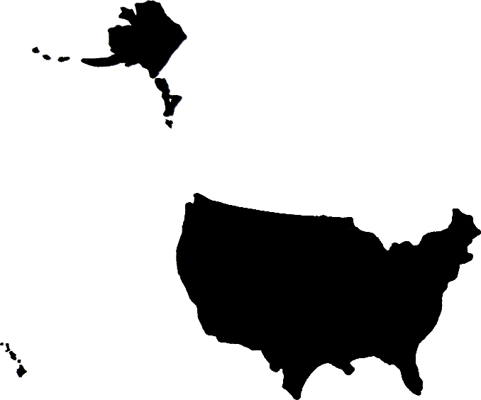 Physical Delivery To The United States By Mail - United States Black (678x564), Png Download