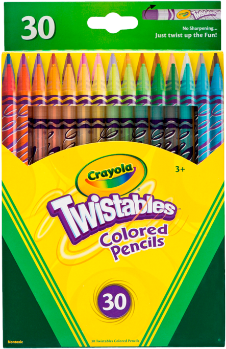 Lápices Crayola Colored Pencils Caja De 30 Lapices - Crayola Twistables Colored Pencils (800x800), Png Download