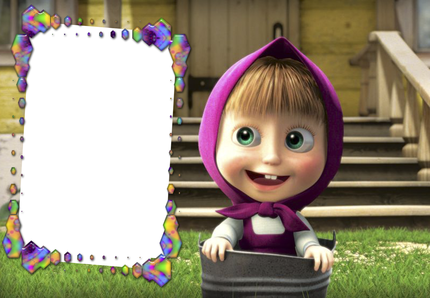 Photo Effect From Category - Masha And The Bear (1739x1205), Png Download