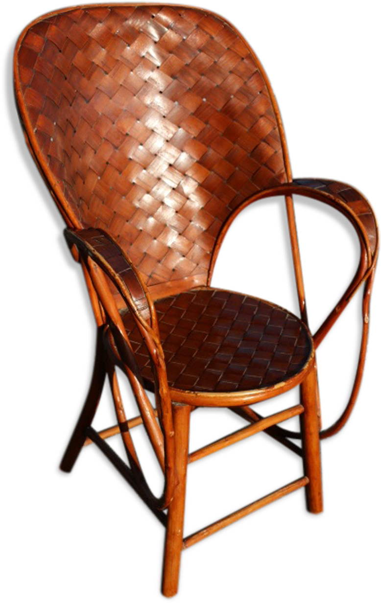 Armchair Rattan Banana Leaves - Rocking Chair (1457x1457), Png Download
