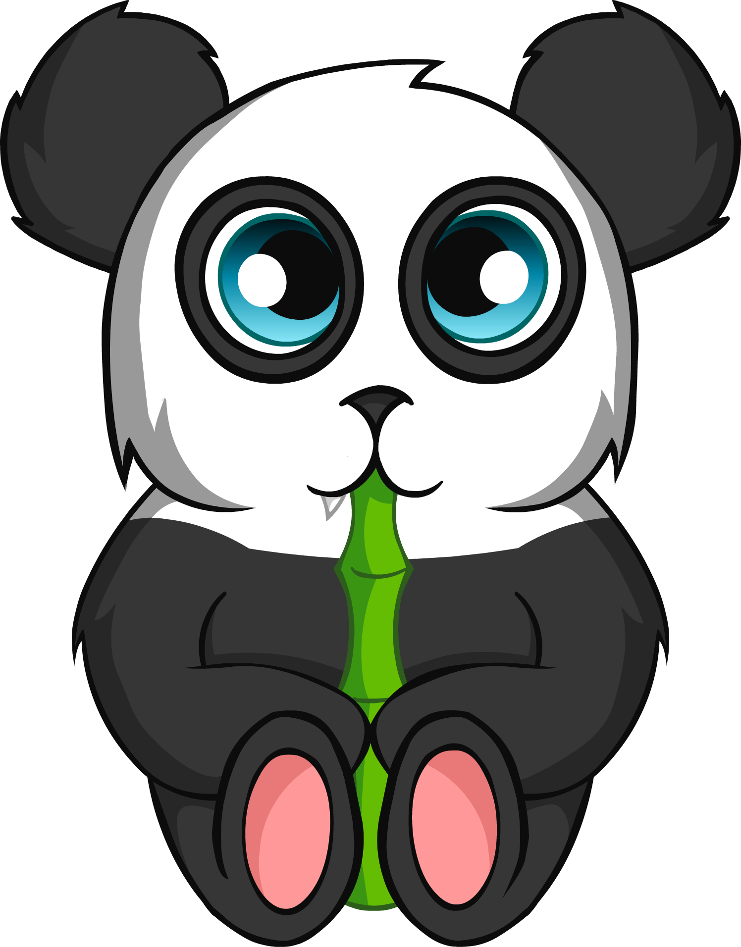 I Drew A Cute Panda In My Notebook In Class And Decided - Cartoon (1496x1913), Png Download