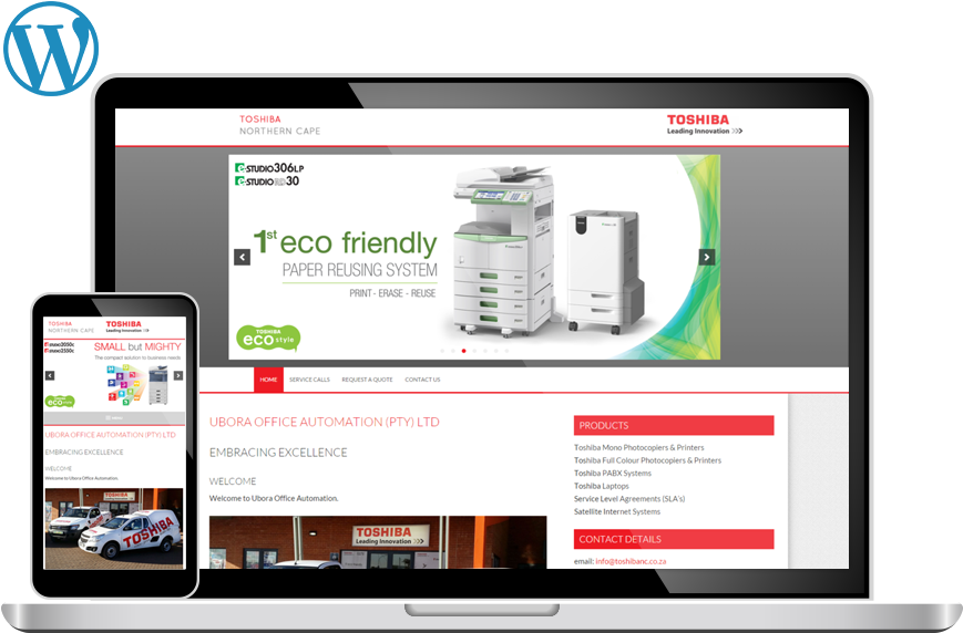 Toshiba Northern Cape Website - Website (1029x759), Png Download