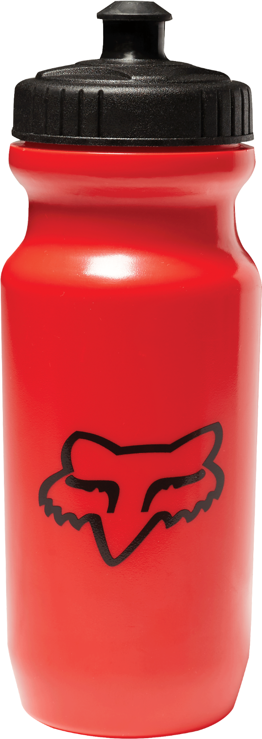 Fox Head Base Water Bottle Red - Fox Racing (1275x1515), Png Download