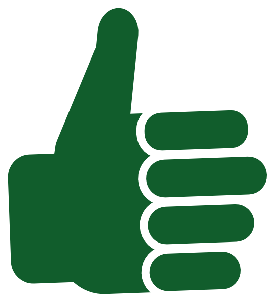 Frowny - Thumbs Up Png Green (546x599), Png Download