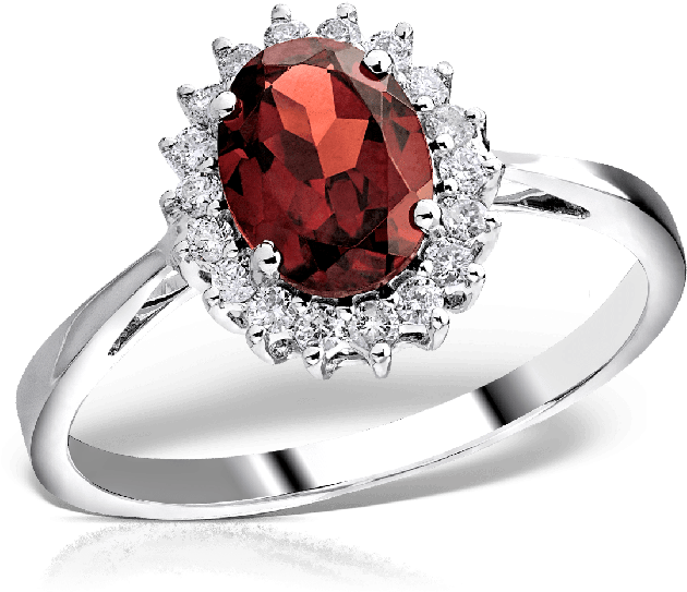 Inel Cu Diamante Si Granat Rosu Teilor Digg00471 - Pre-engagement Ring (700x700), Png Download