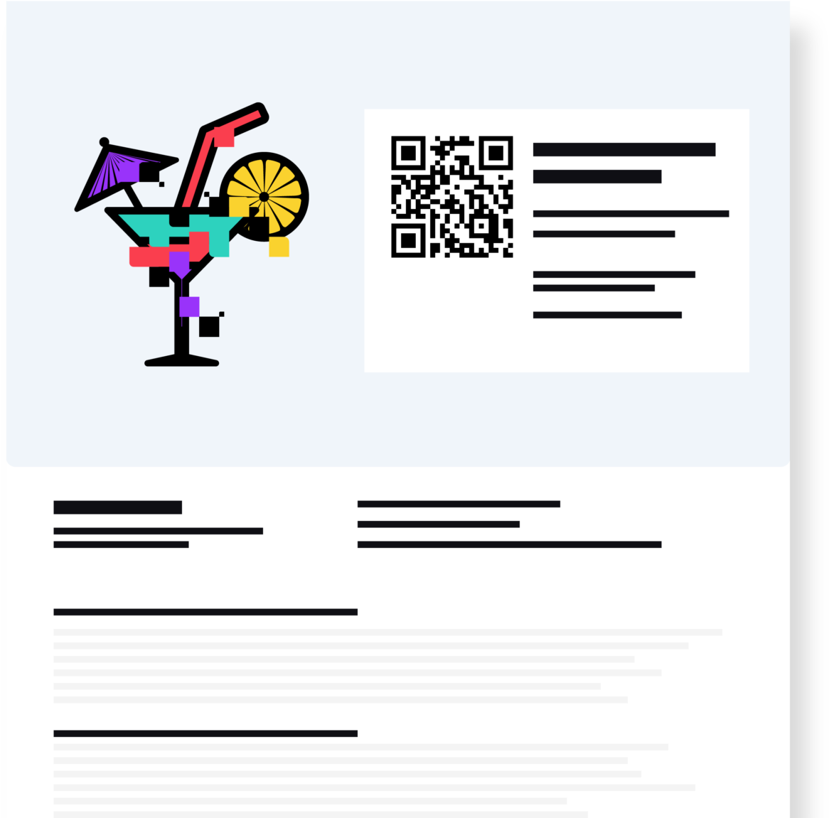 Your Attendees' Tickets Display A Unique Qrcode And - Cartoon (1900x1425), Png Download