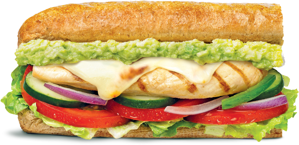 Roasted Chicken Avocado - Fast Food (978x492), Png Download