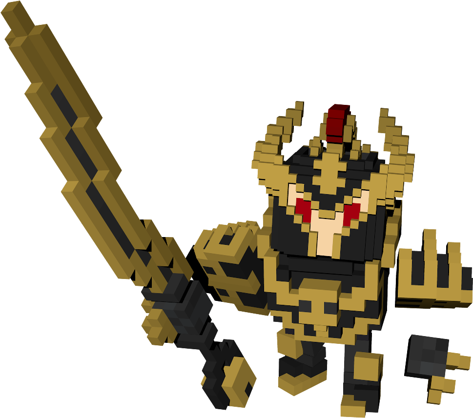 Level 20 Knight Chipped Sword Autumn Pin Head (red - Cartoon (1920x1080), Png Download