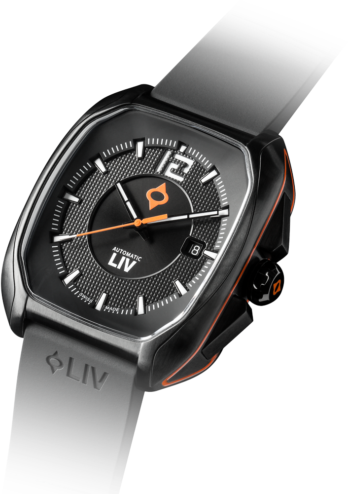 Liv Rebel-a Swiss Made 26 Jewels Automatic Black - Analog Watch (1000x1000), Png Download