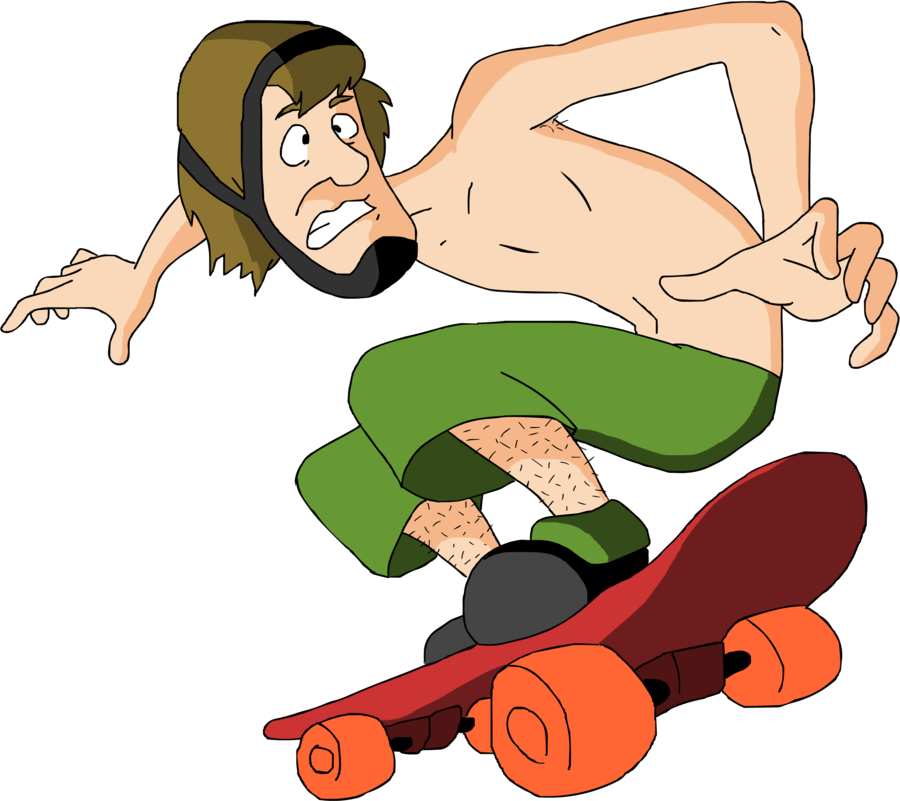 Shaggy Scooby Doo Skate (900x801), Png Download