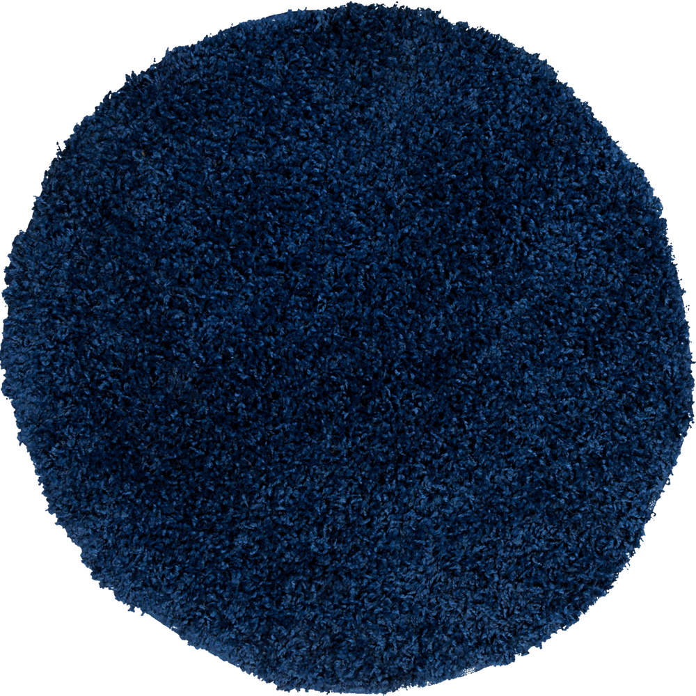 Shaggy High-pile Rug Round Ø 67 One Colour Blue Top - Circle (1000x1000), Png Download