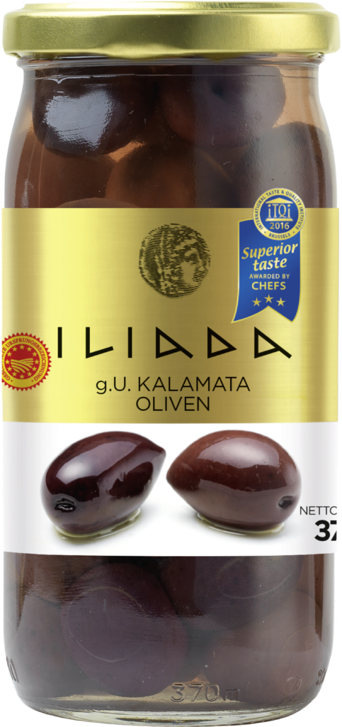 Iliada Golden Line Kalamata Oliven Pdo - Chocolate (483x1024), Png Download