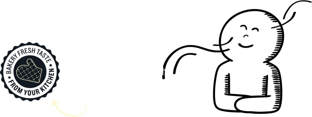 Golden Bake Nothing Beats It - Line Art (1000x377), Png Download