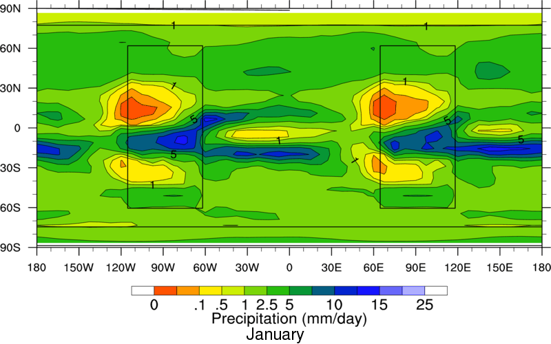 Continent Ps Precip Surface 01 Pm - Diagram (800x500), Png Download
