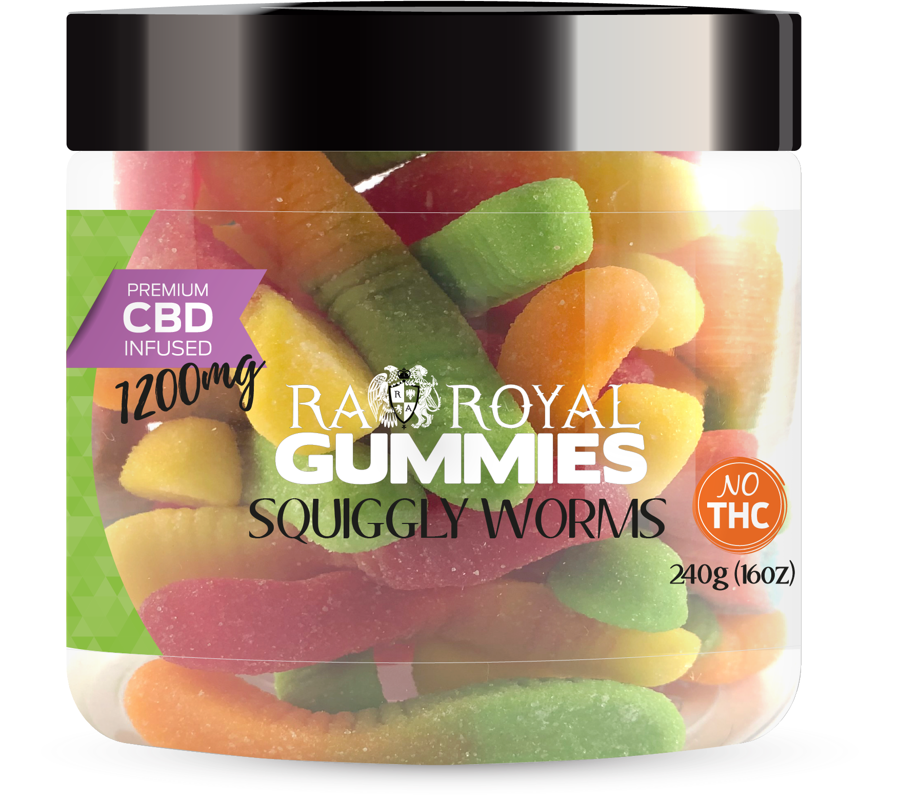 Gummies Jars Squiggly Worms - Fruit (1854x1910), Png Download