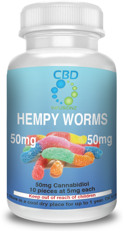 Hempy Worms Gummy Cbd Edibles 50mg Cbd - Magnesium Kids (998x1024), Png Download