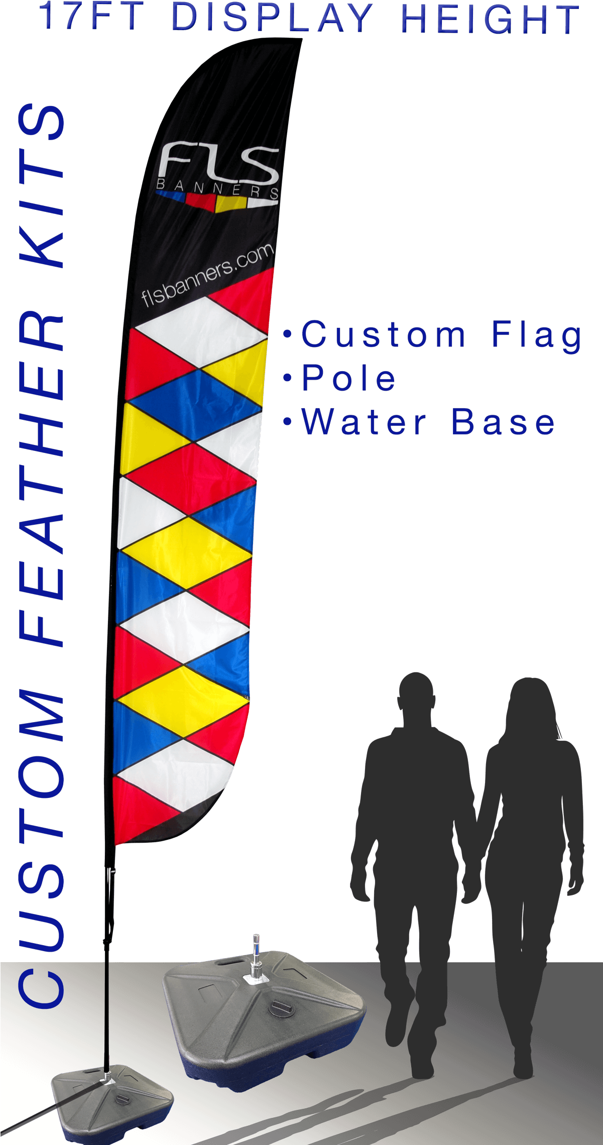 Feather Flag - Large Stand-out - Convex Bottom - Kit - Feather Banners Heavy Bottoms (1200x2291), Png Download