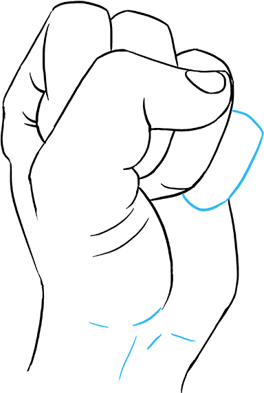 How To Draw Fist - Draw Fist (680x678), Png Download