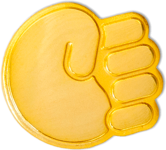 Badge-18mm - Gold (1000x1000), Png Download
