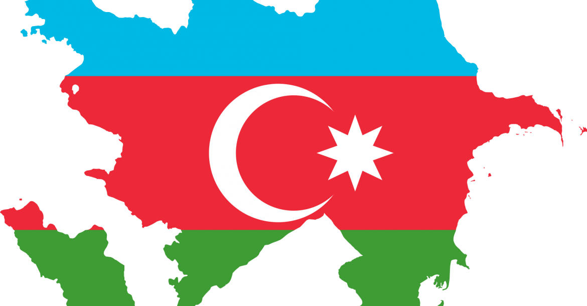 Map Of Azerbaijan Gharepeymapng - Azerbaijan Map And Flag (1170x610), Png Download
