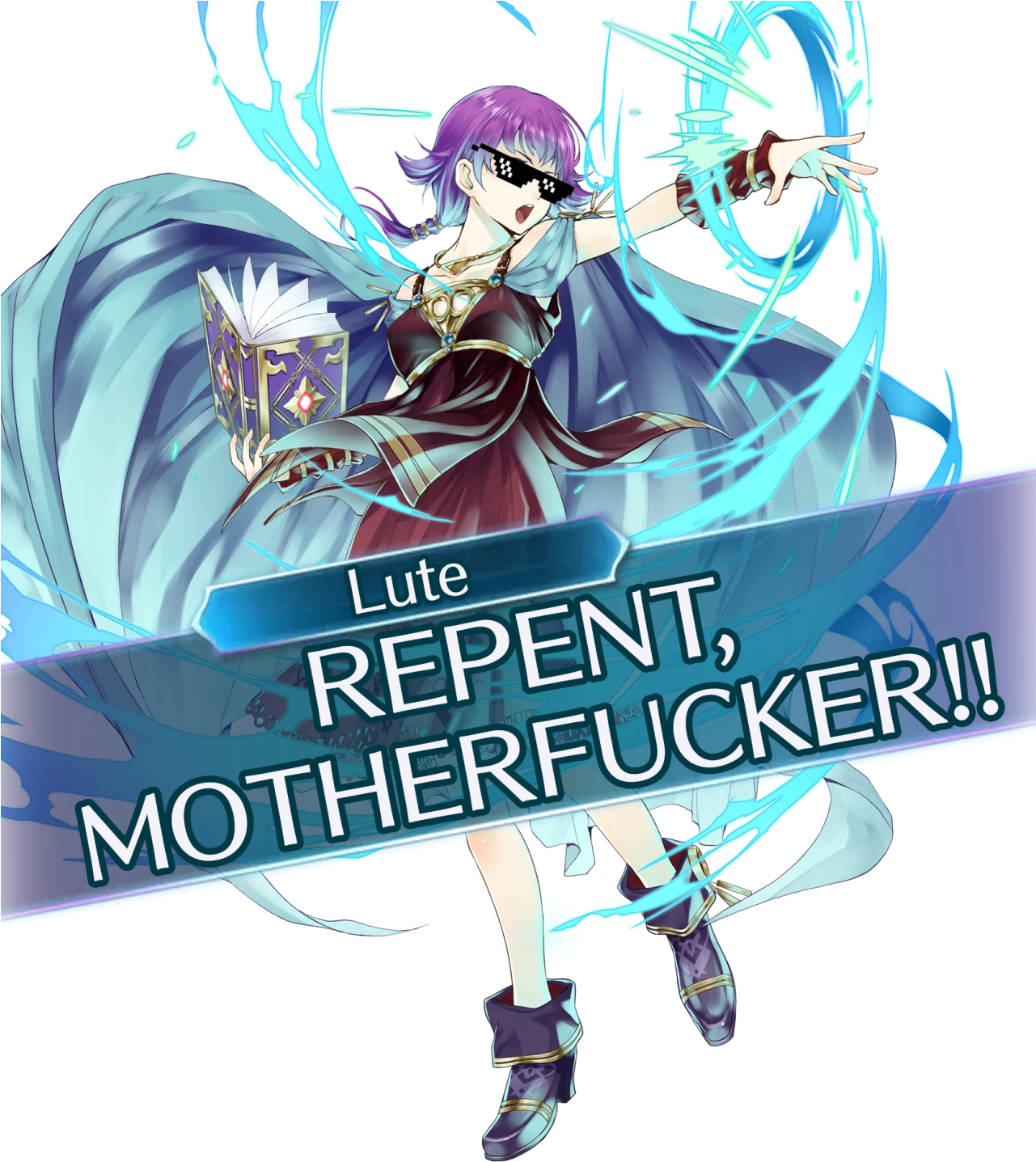 Could You Do Lute Saying "repent Motherfucker" With - Fire Emblem Heroes (1280x1459), Png Download