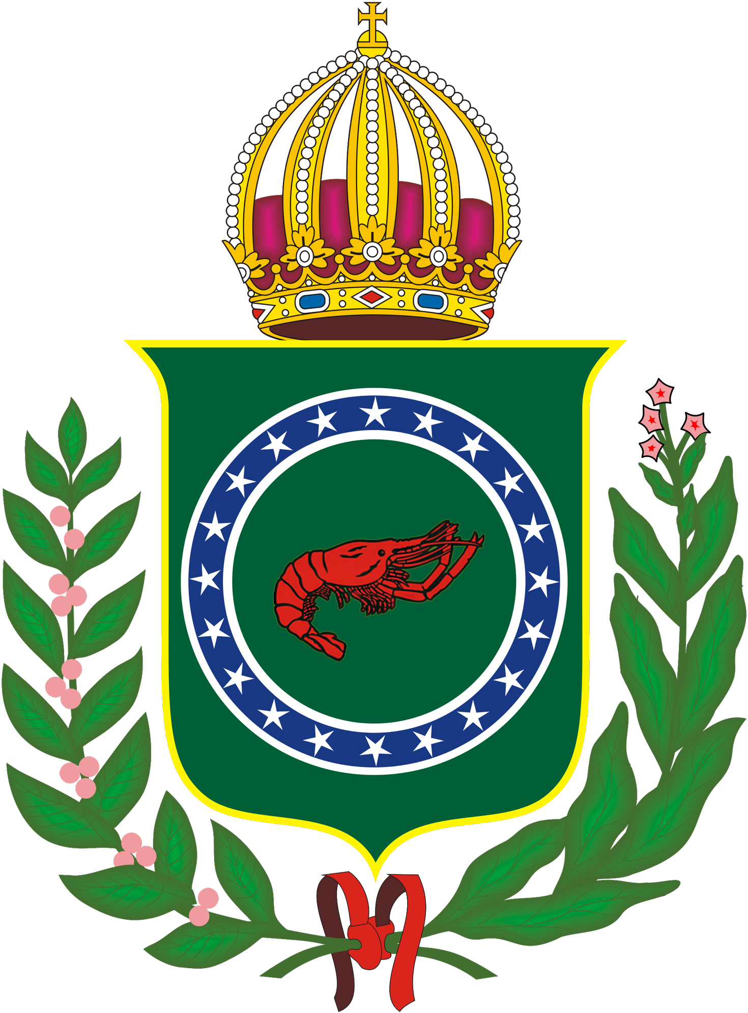 Guerreiro De Kinder Ovo - Coat Of Arms Of The Brazilian Empire (1561x2048), Png Download