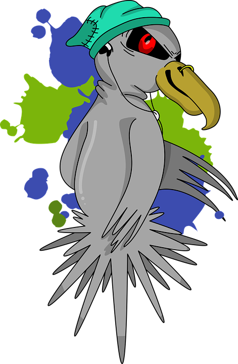 Bird Evil Comic Birds Bad Look View Feather - Comic Vögeln (471x720), Png Download