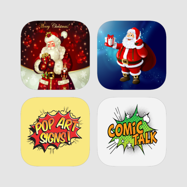 Christmas With Santa Clause Stickers 4 - Christmas Decoration (630x630), Png Download