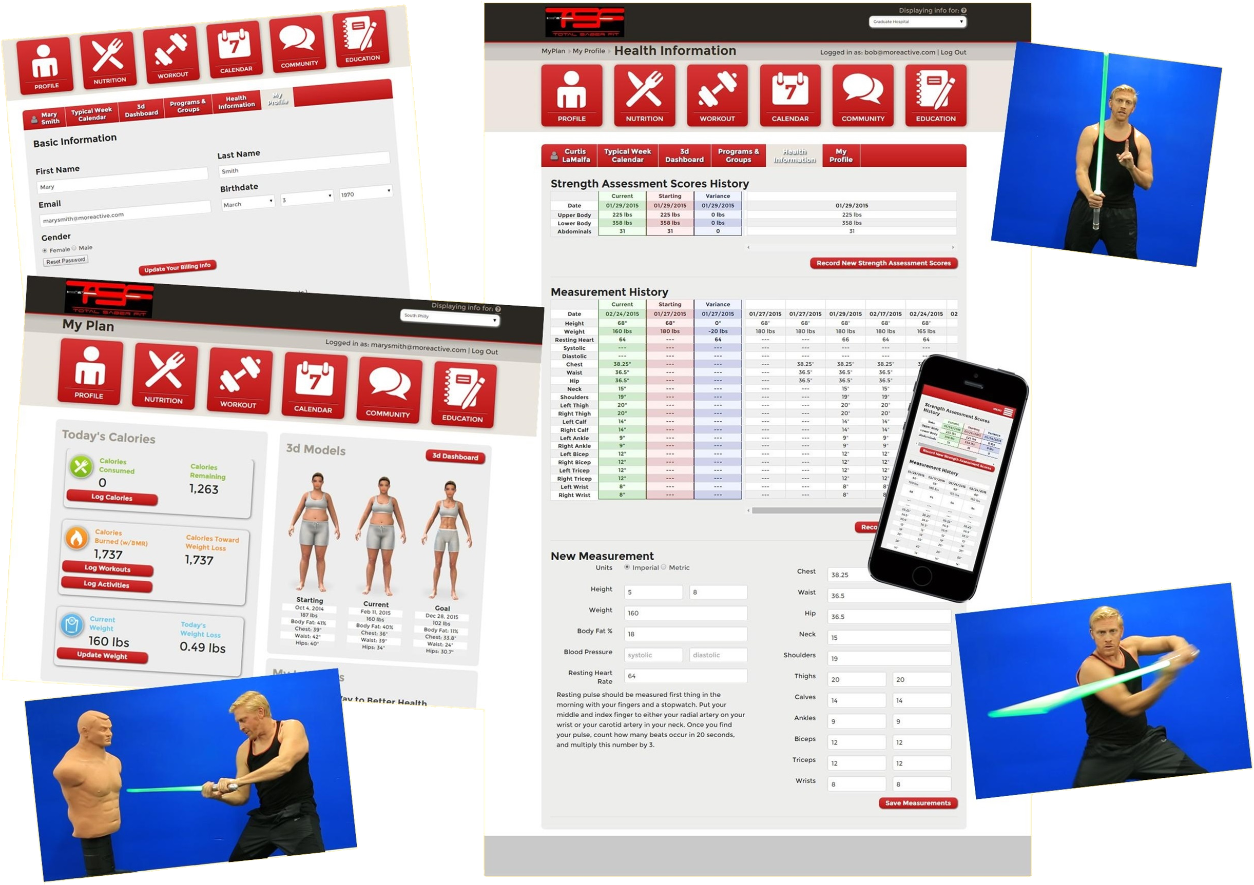 Lightsaber Fitness App - Web Page (2455x1729), Png Download