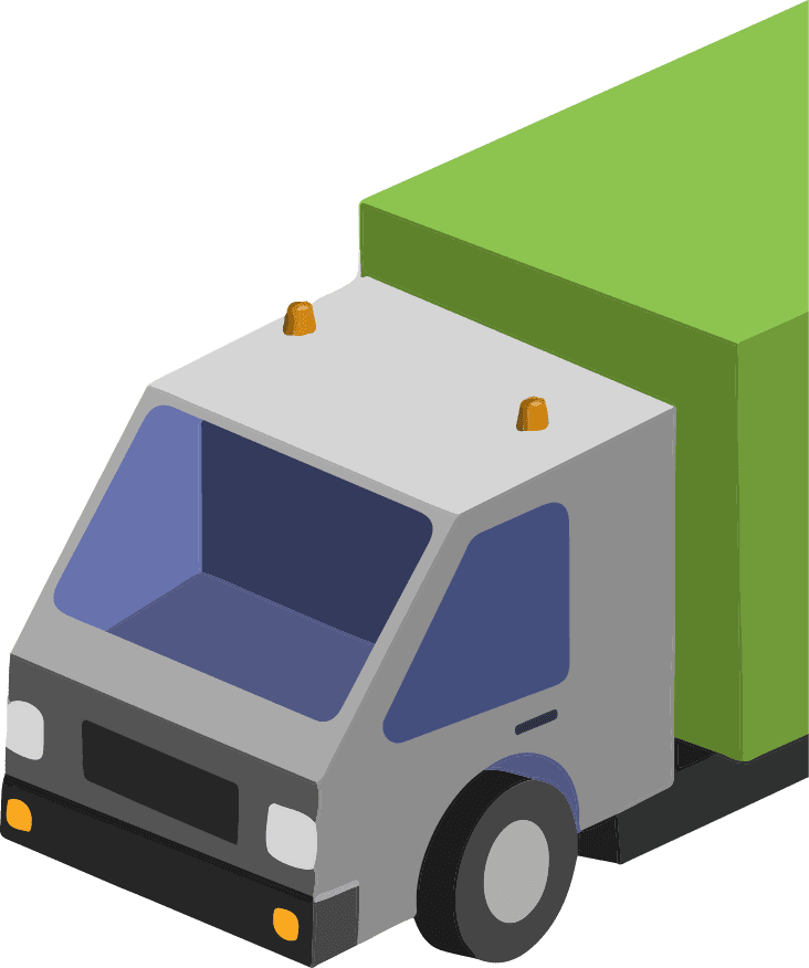 Loadup Junk Removal & Disposal Truck - Garbage Truck (732x876), Png Download