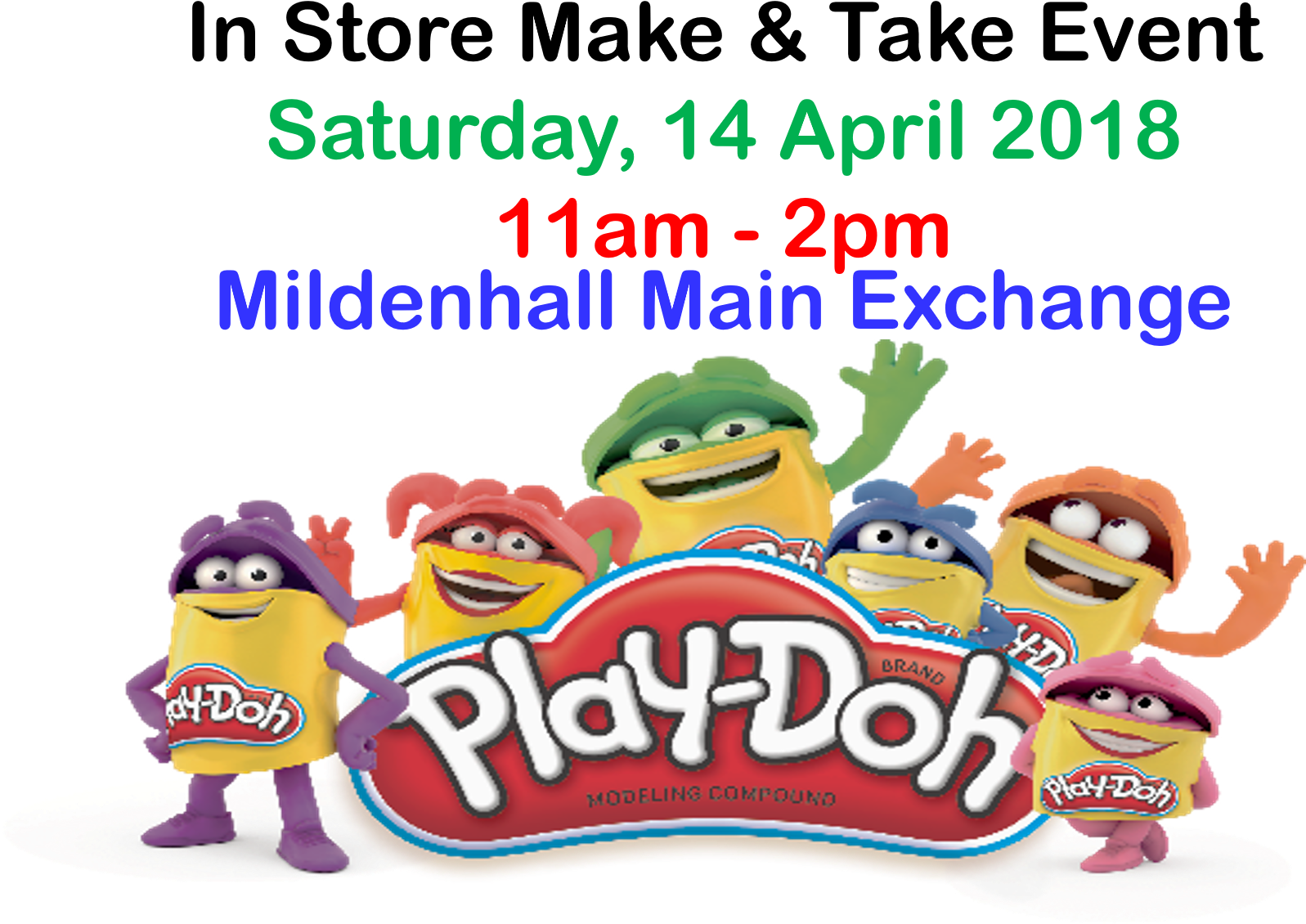Mildenhall Bxtra - Play Doh Sign (1633x1184), Png Download
