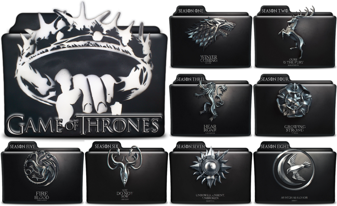 Games Of Thrones Folders, Game of Thrones logo transparent