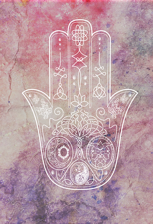 Ia000043 - Hamsa Hand - Motif (510x747), Png Download