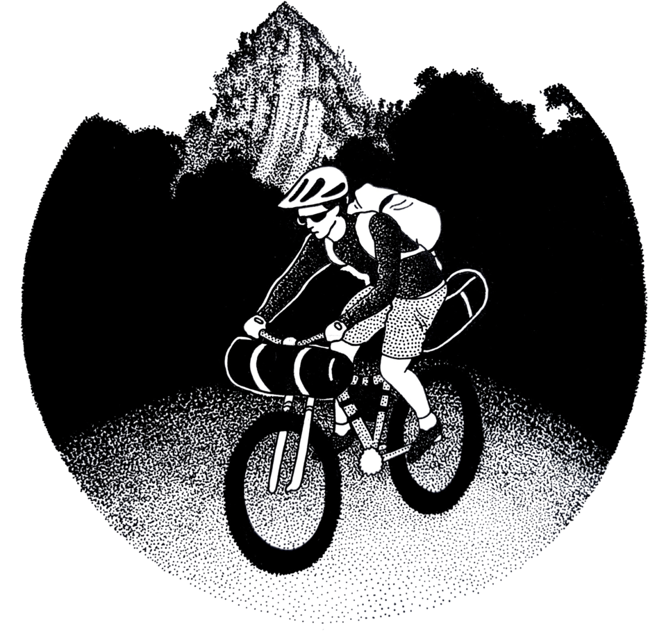 Illustrated Graphics Bicycle Icon Black White - Mountain Bike (1000x1010), Png Download