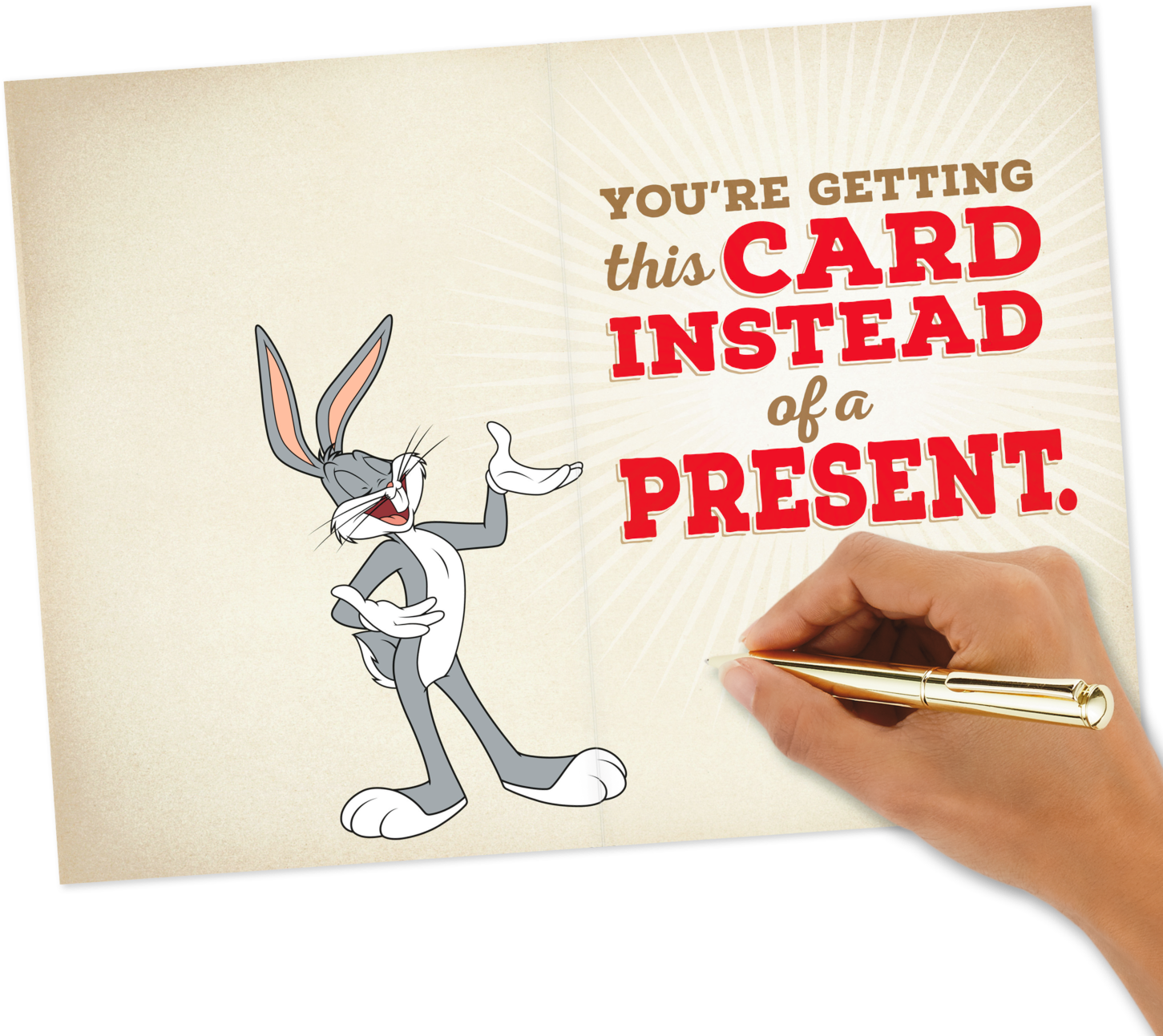 Looney Tunes™ Bugs Bunny Roses Are Red Birthday Card - Bugs Bunny (1470x1470), Png Download