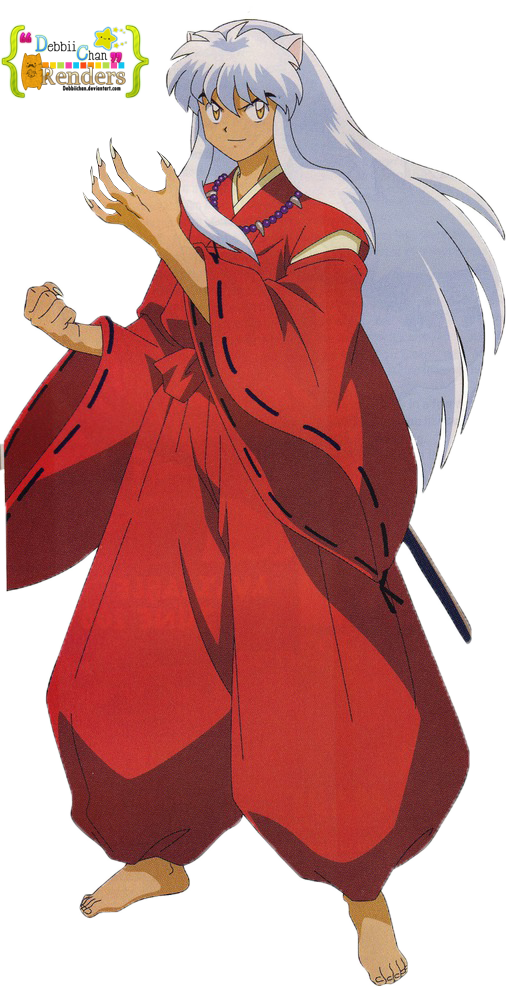 Could Someone Please Draw Inuyasha And Miroku Sitting - Inuyasha Png (506x987), Png Download