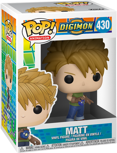 Matt Pop Vinyl Figure - Funko Pop Matt Digimon (600x600), Png Download