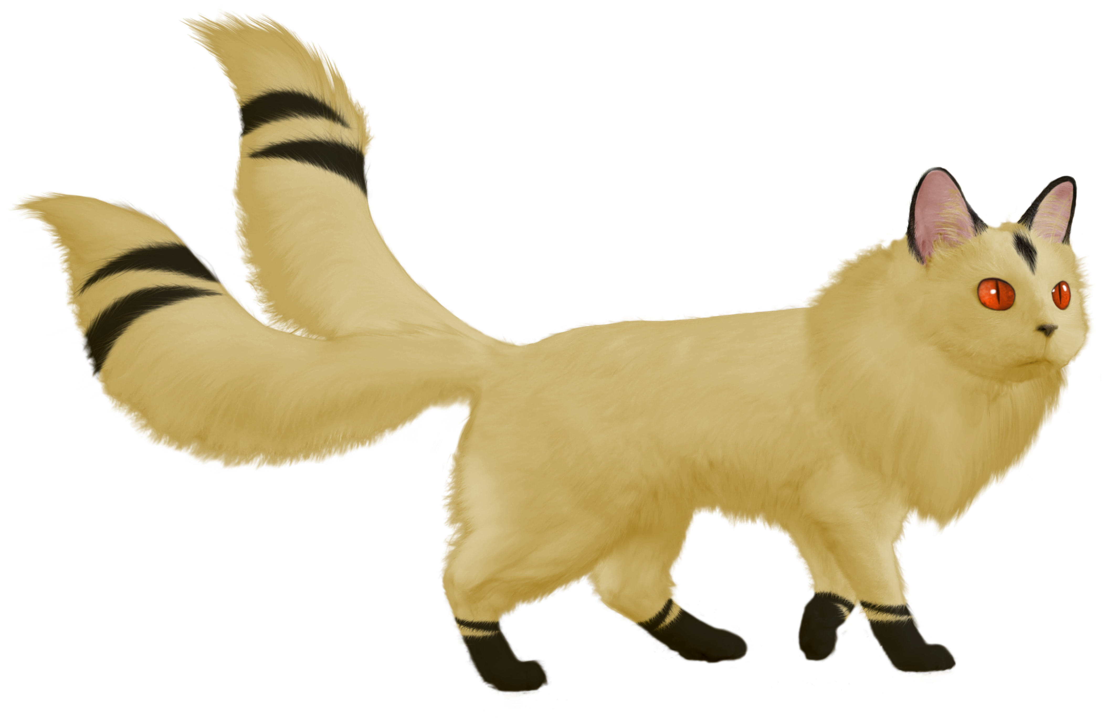 I Tried To Make A "realistic" Rendition Of Kirara - Inuyasha Kirara Realistic (4313x2795), Png Download